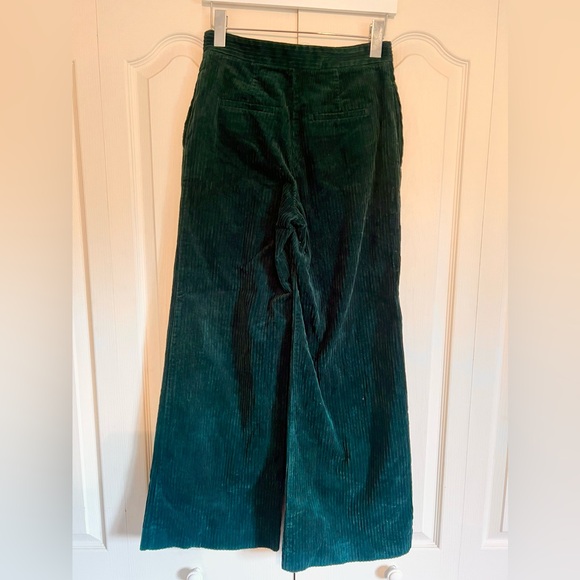 Pilcro and the Letterpress High rise Wide leg Corduroy Trousers - 26 R - Emerald - Picture 2 of 5